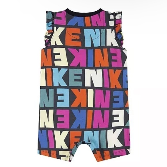 NIKE | 3-Pack NWT BABY & TODDLER GIRL NIKE COLORFUL WORD PRINT ROMPER, 6mo. - Picture 3 of 5